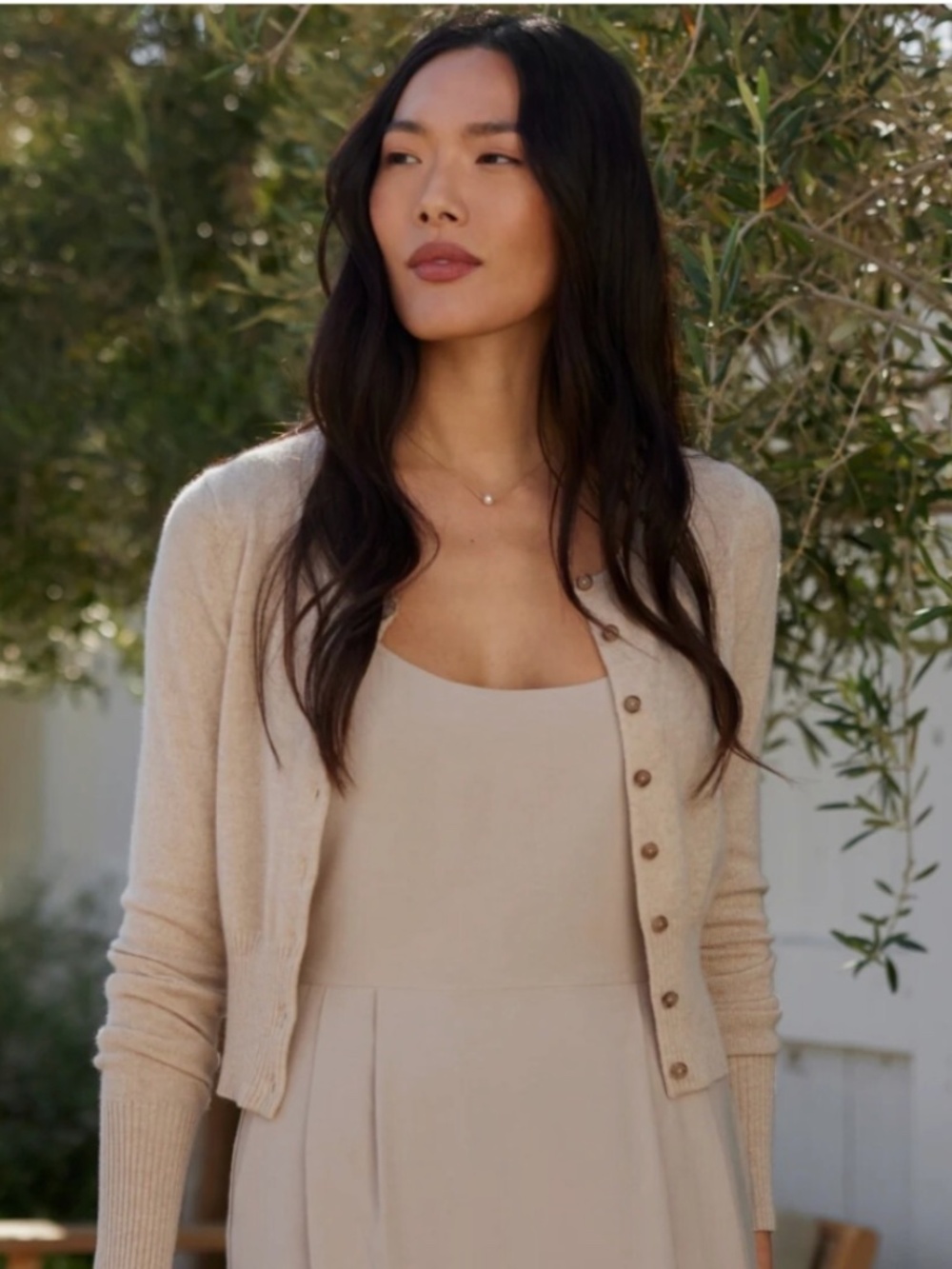 Jenni Kayne Finley 100% Cashmere Cardigan Oatmeal Size XS